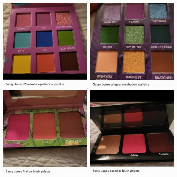 Other - Sassy Jones eyeshadow and blush palette bundle